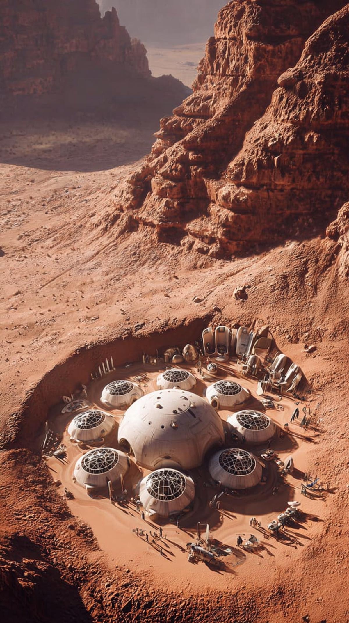 Martian Colonists Base, Photo