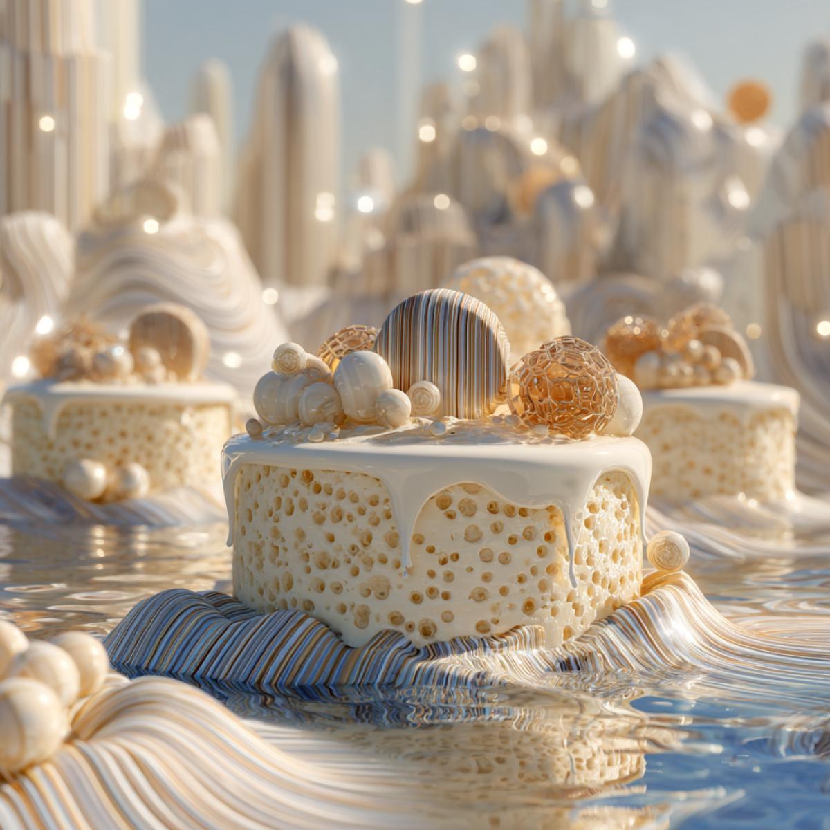 Sweet dessert creamy ice cream of the future, futurism