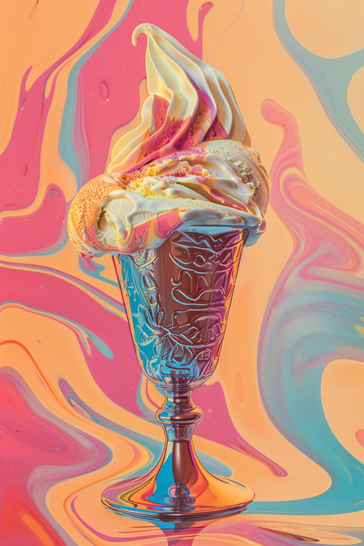 Creaming ice cream, futurism