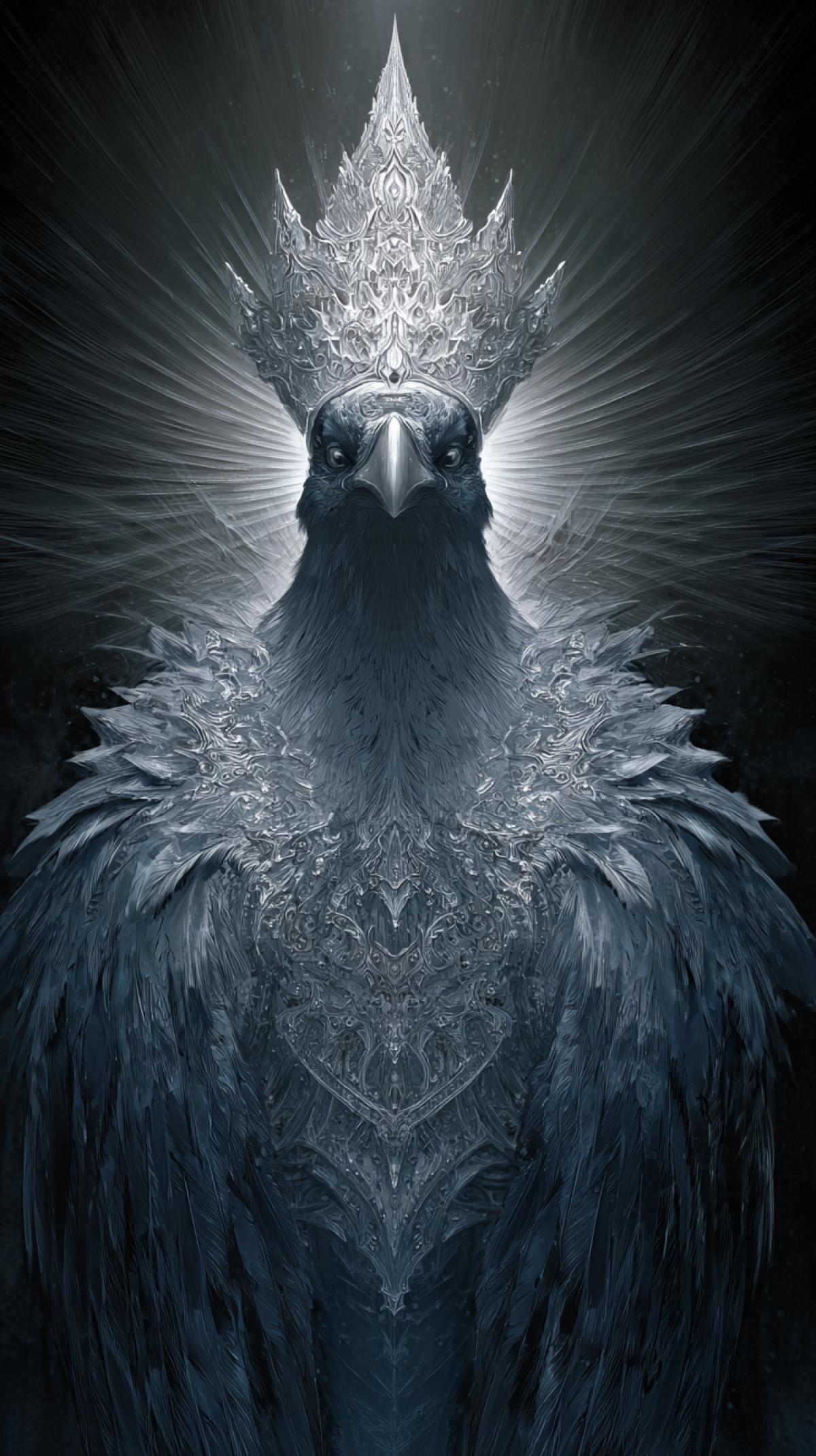 Imagine an image that personifies strength and influence from ancient thrones and scepter to modern attributes: corporate emblems, futuristic crows or abstract energy signs. Your task is to generate a picture in which the main emphasis is on an object or sign symbolizing power.