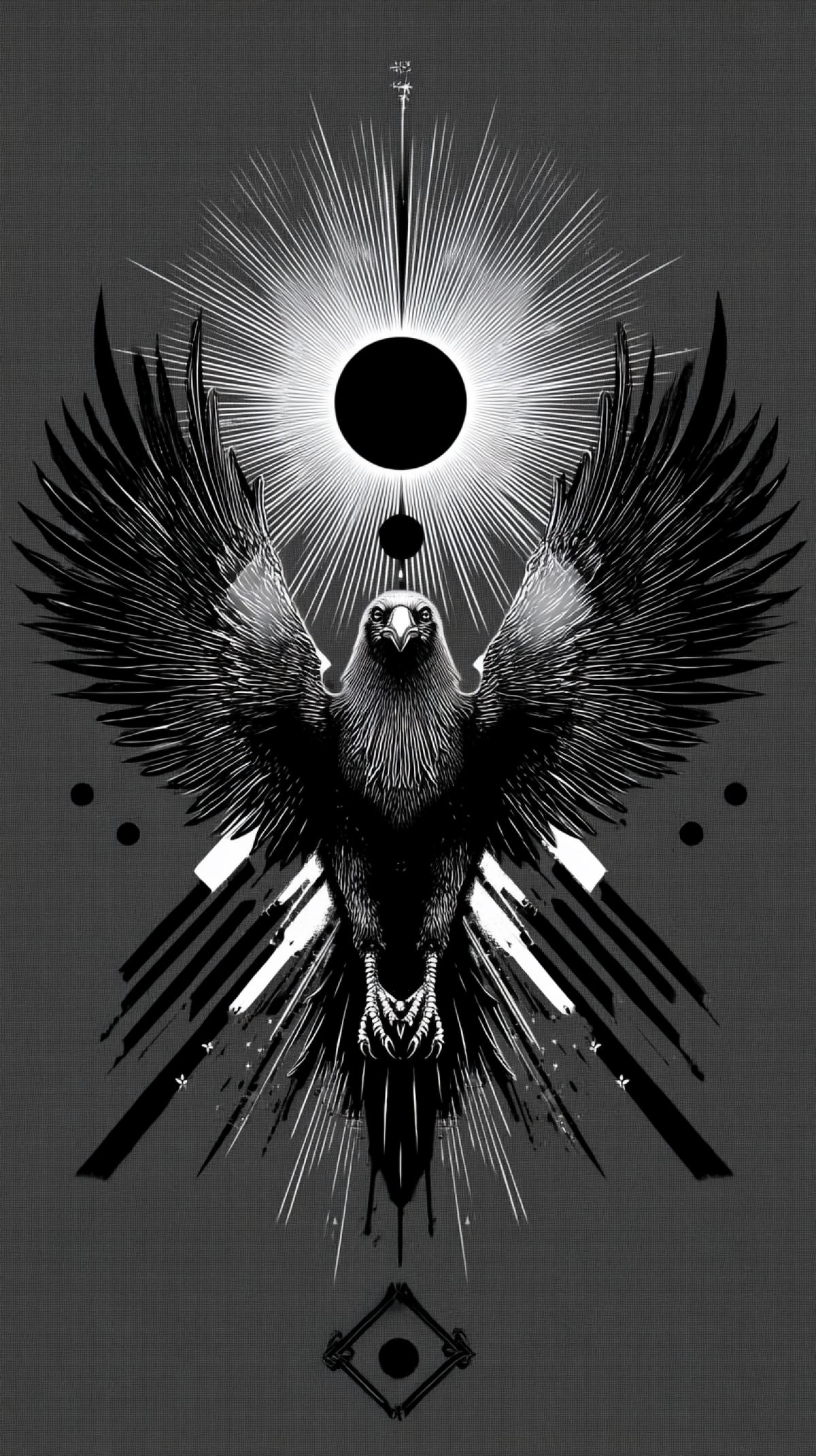 Imagine an image that personifies strength and influence from ancient thrones and scepter to modern attributes: corporate emblems, futuristic crows or abstract energy signs. Your task is to generate a picture in which the main emphasis is on an object or sign symbolizing power.