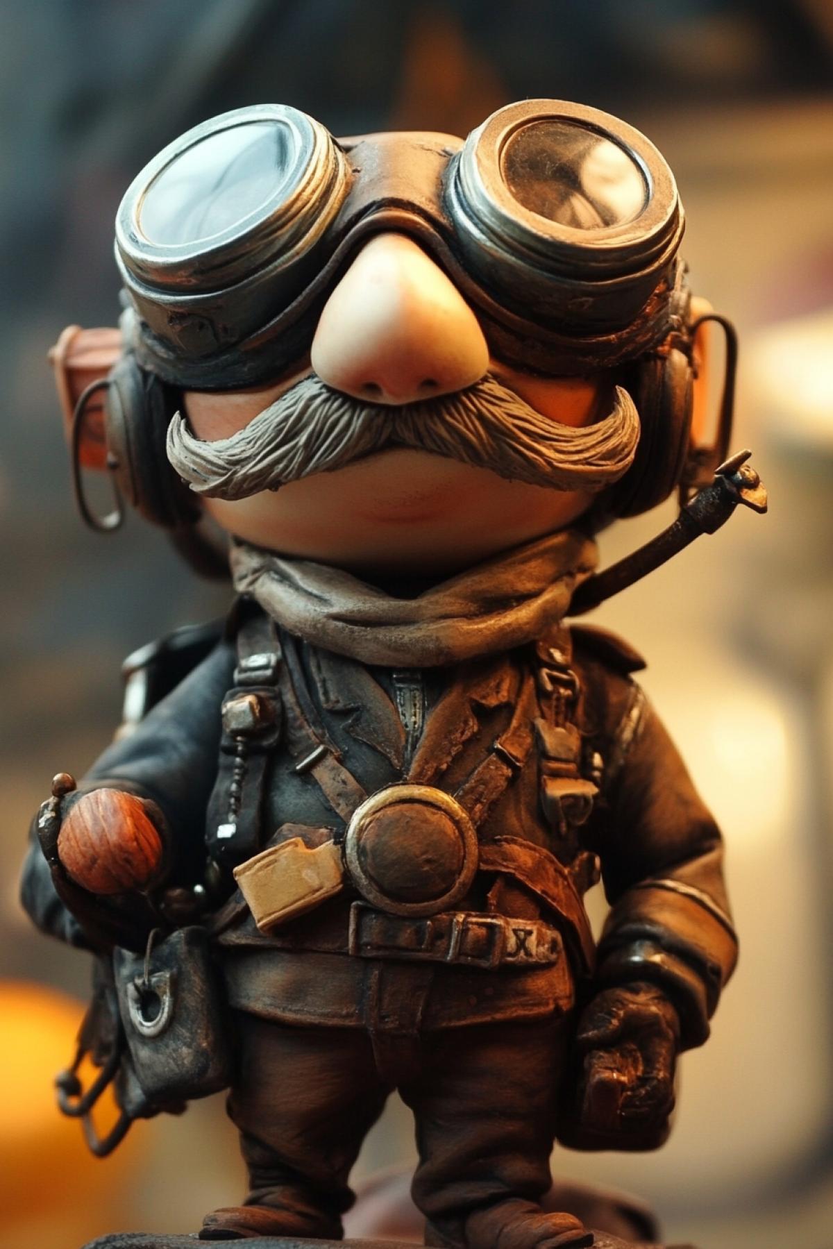 Genue the image of the pilot-liver, which goes beyond the usual image, cheerful, brave, a little crazy in the style of fantasy