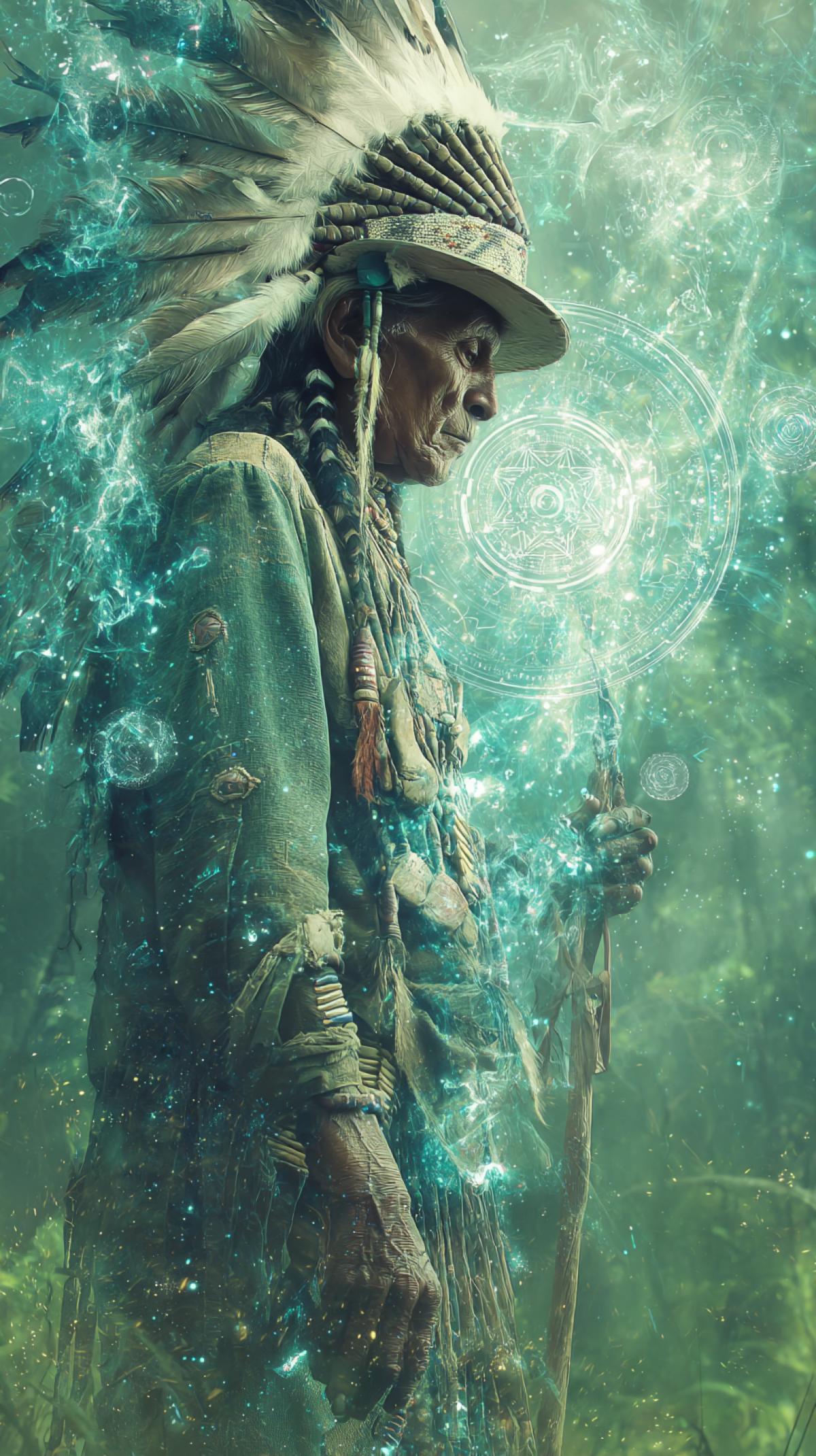 The mystical world of primitive magic and the mighty conductor between the worlds is a shaman who owns ancient knowledge and the power of nature.