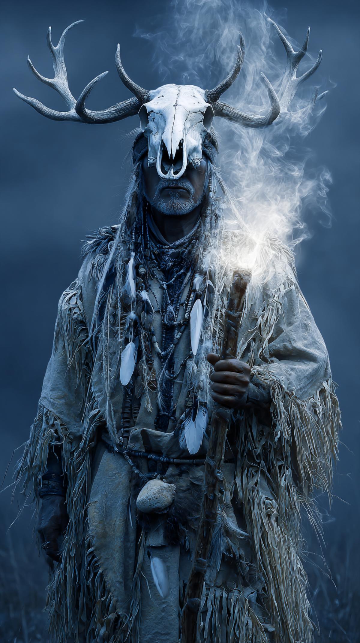 The mystical world of primitive magic and the mighty conductor between the worlds is a shaman who owns ancient knowledge and the power of nature.