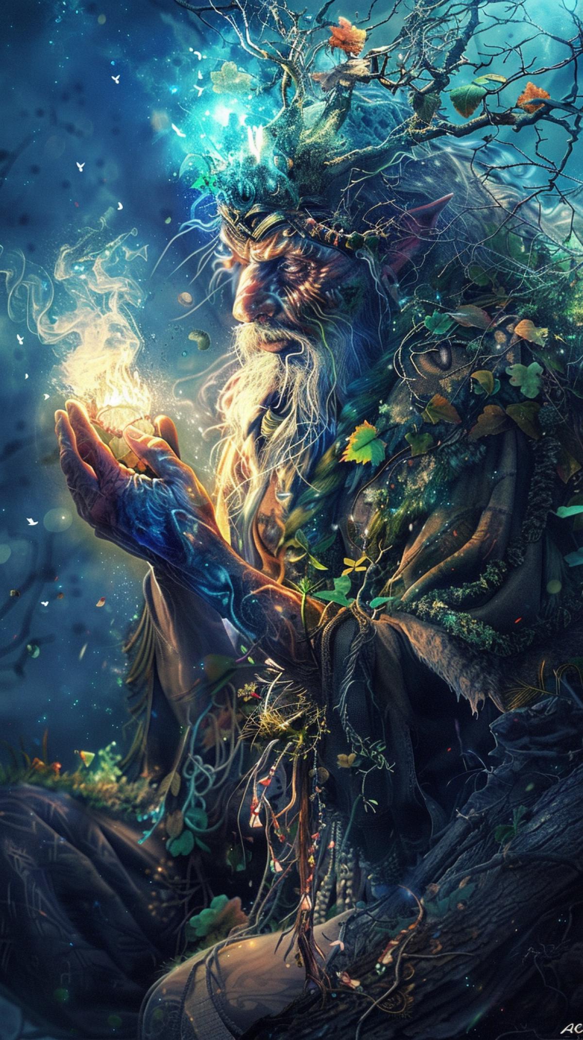 The mystical world of primitive magic and imagine a mighty guide between the worlds a shaman who owns ancient knowledge and the power of nature.