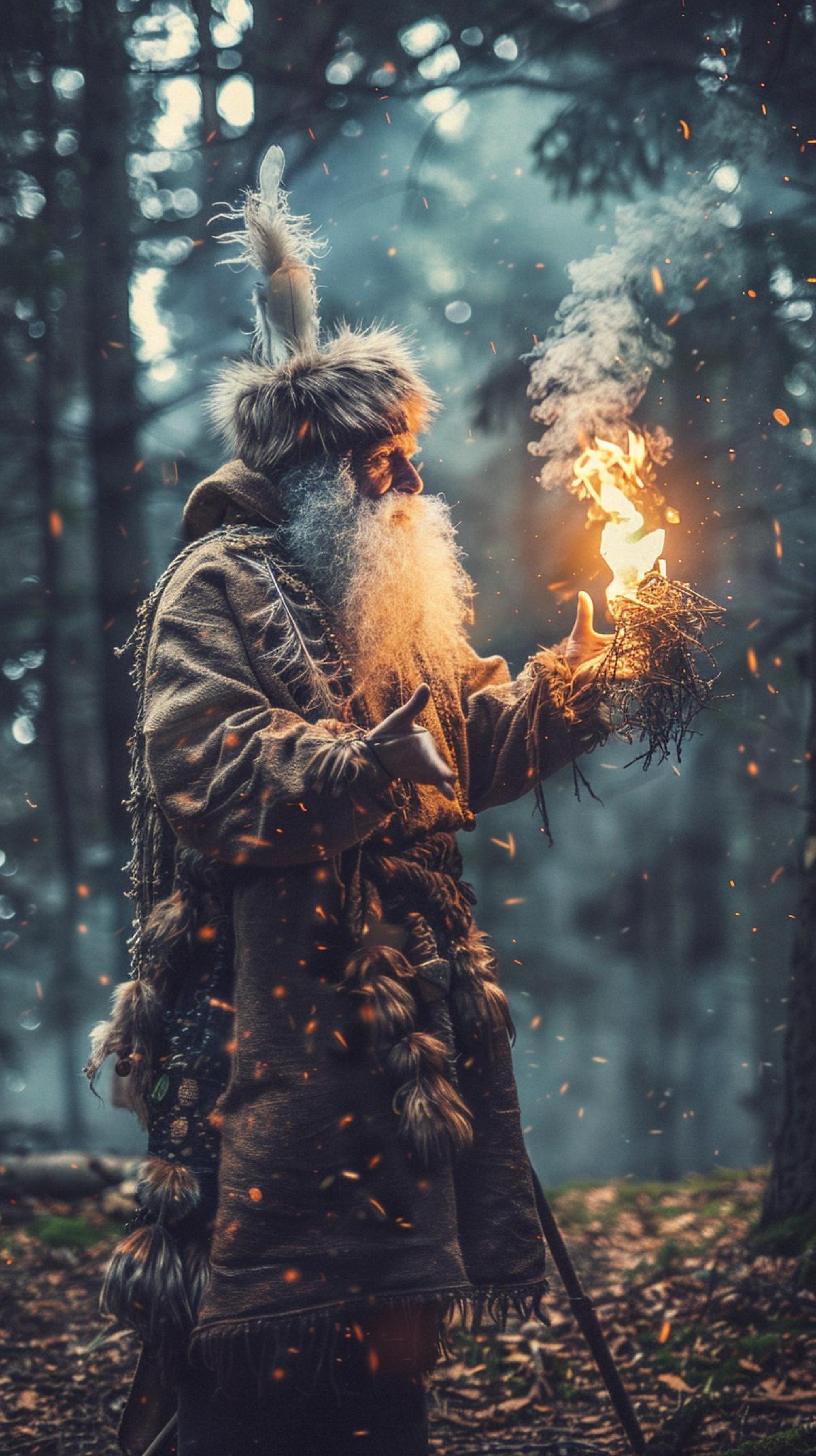 The mystical world of primitive magic and imagine a mighty guide between the worlds a shaman who owns ancient knowledge and the power of nature.