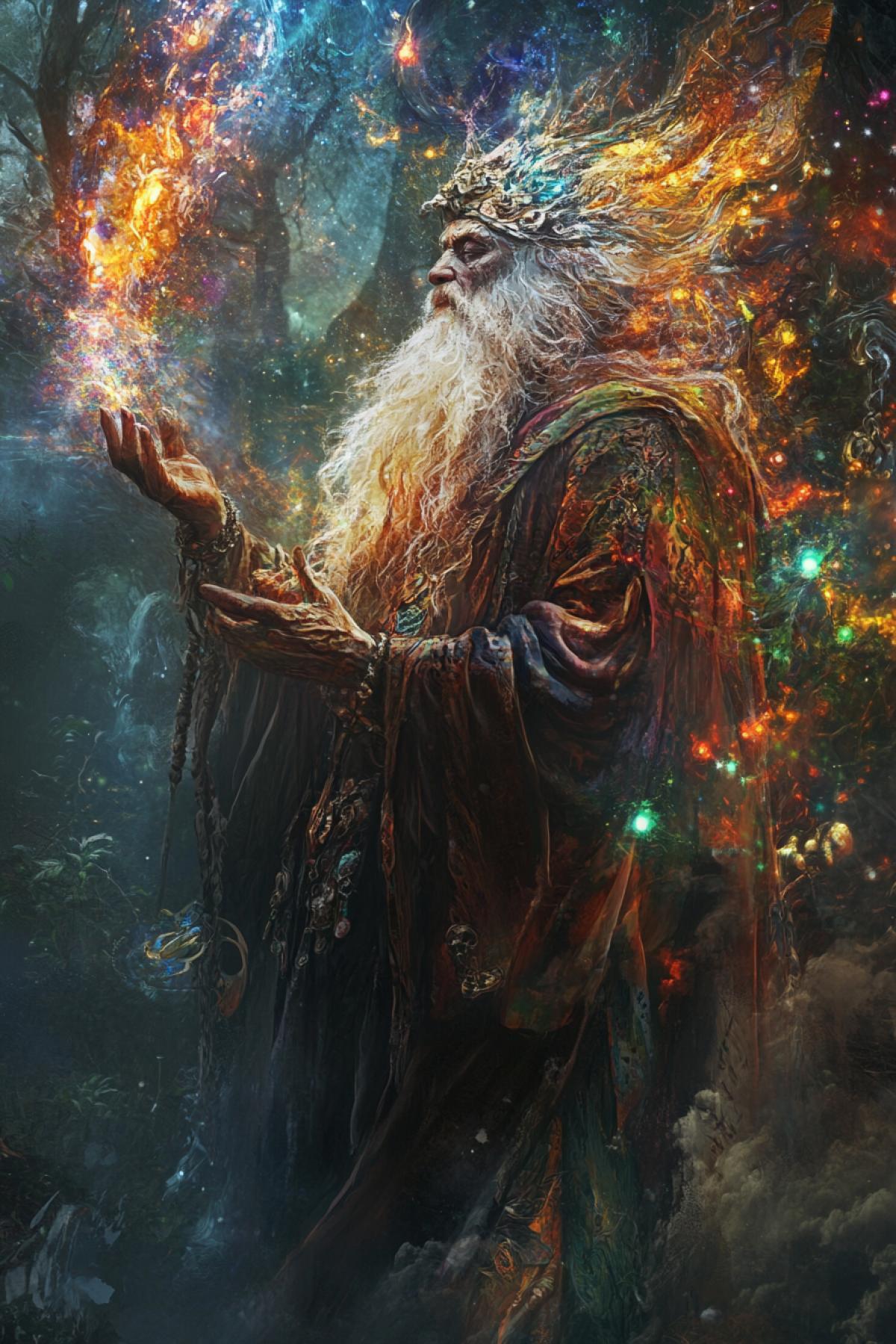 A mighty conductor between worlds is a shaman, which owns the ancient knowledge and the strength of the nature of ancient Celts in the style of fantasy