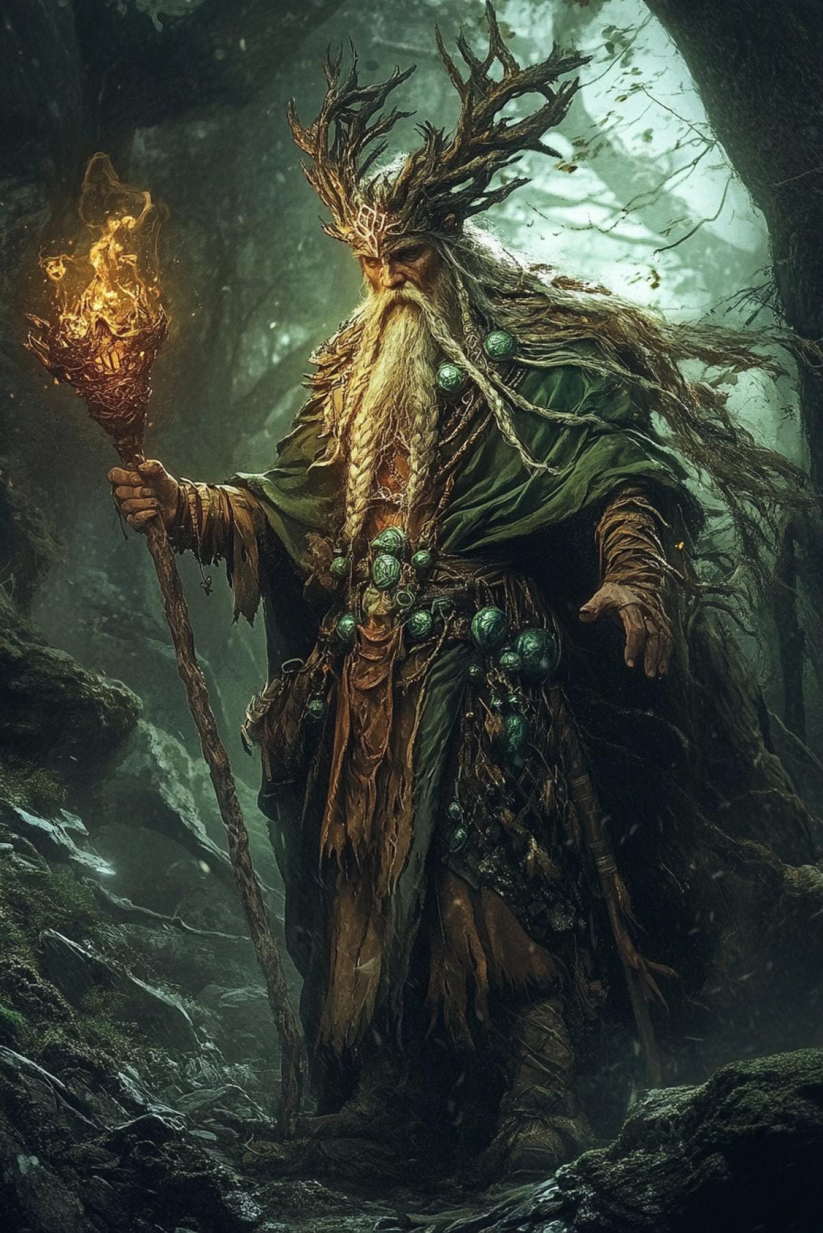 A mighty conductor between worlds is a shaman, which owns the ancient knowledge and the strength of the nature of ancient Celts in the style of fantasy