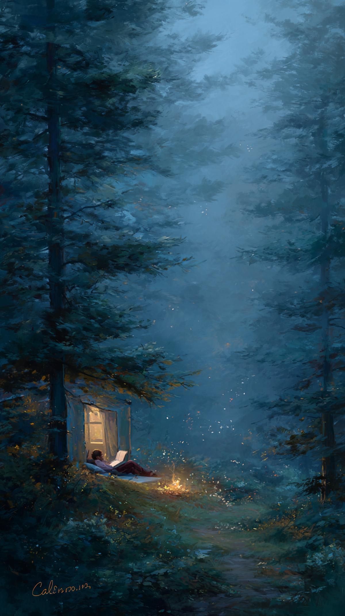 It is necessary to create an atmospheric, secluded scene the very personal \"shelter\" where the introvert draws strength and comfort.