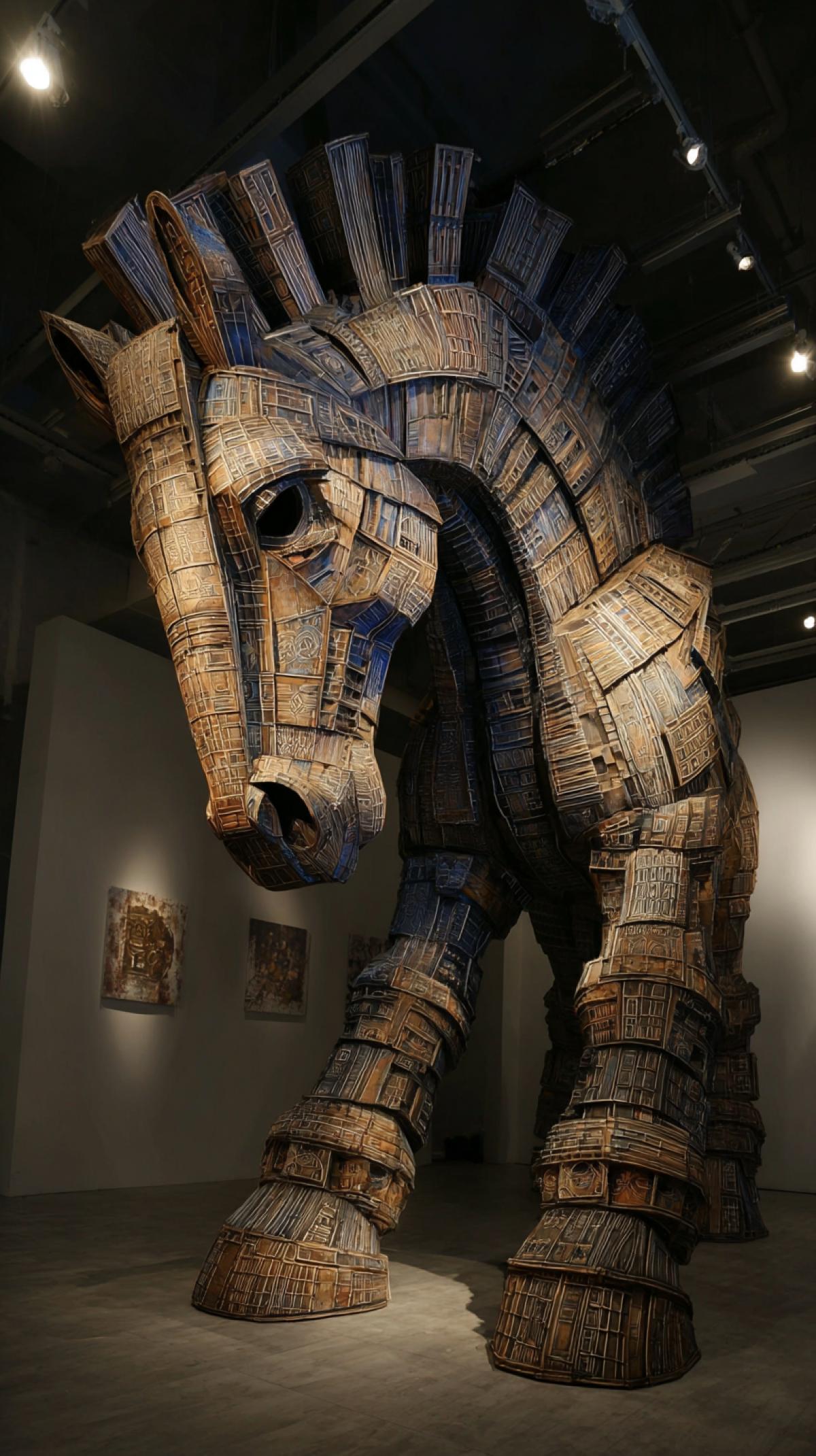 It is necessary to create a spectacular, memorable picture that reveals the interpretation of the Trojan horse you have chosen: from the details of the structure to the atmosphere and hidden meanings.