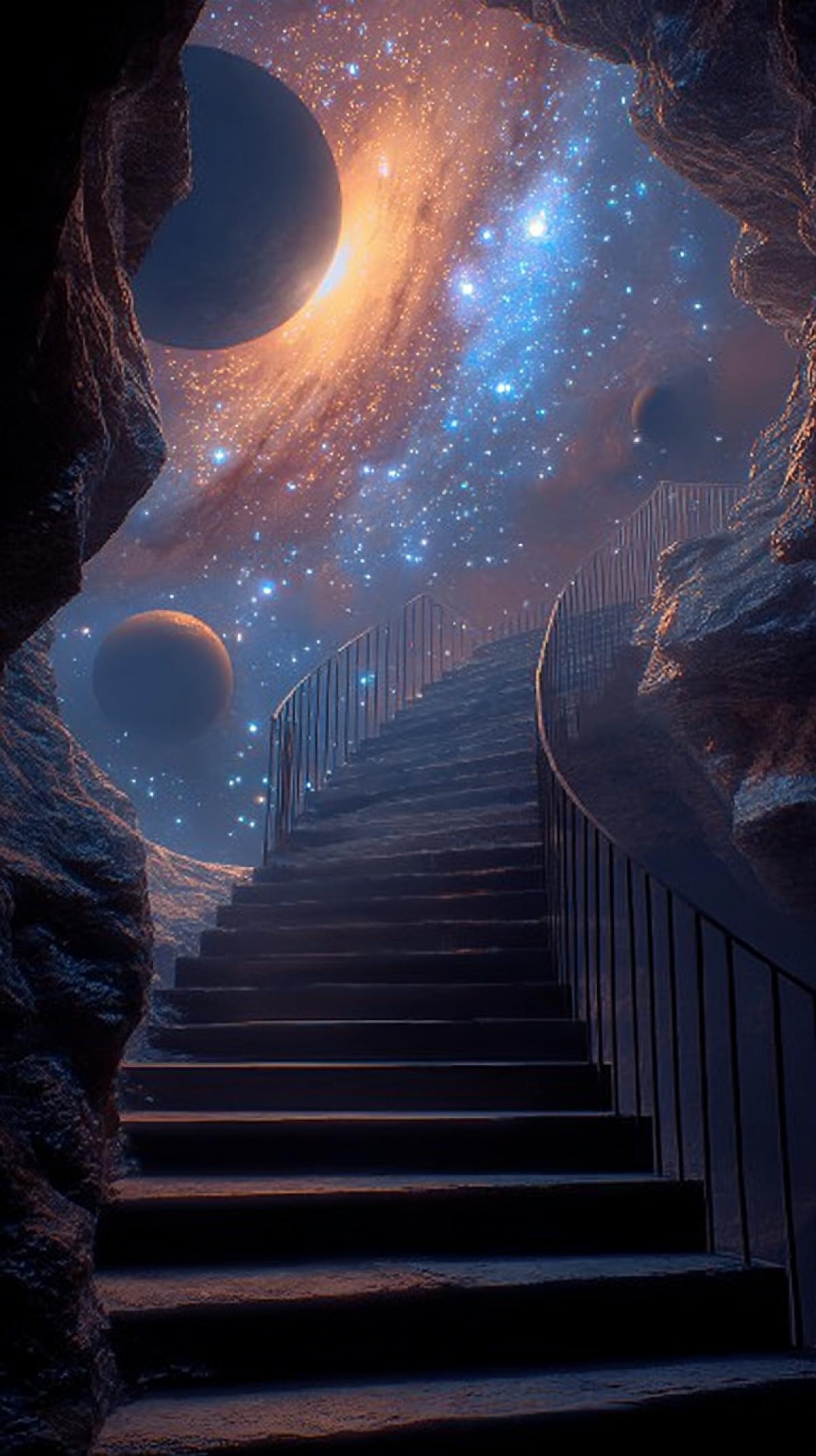 Stairs in space, galaxy