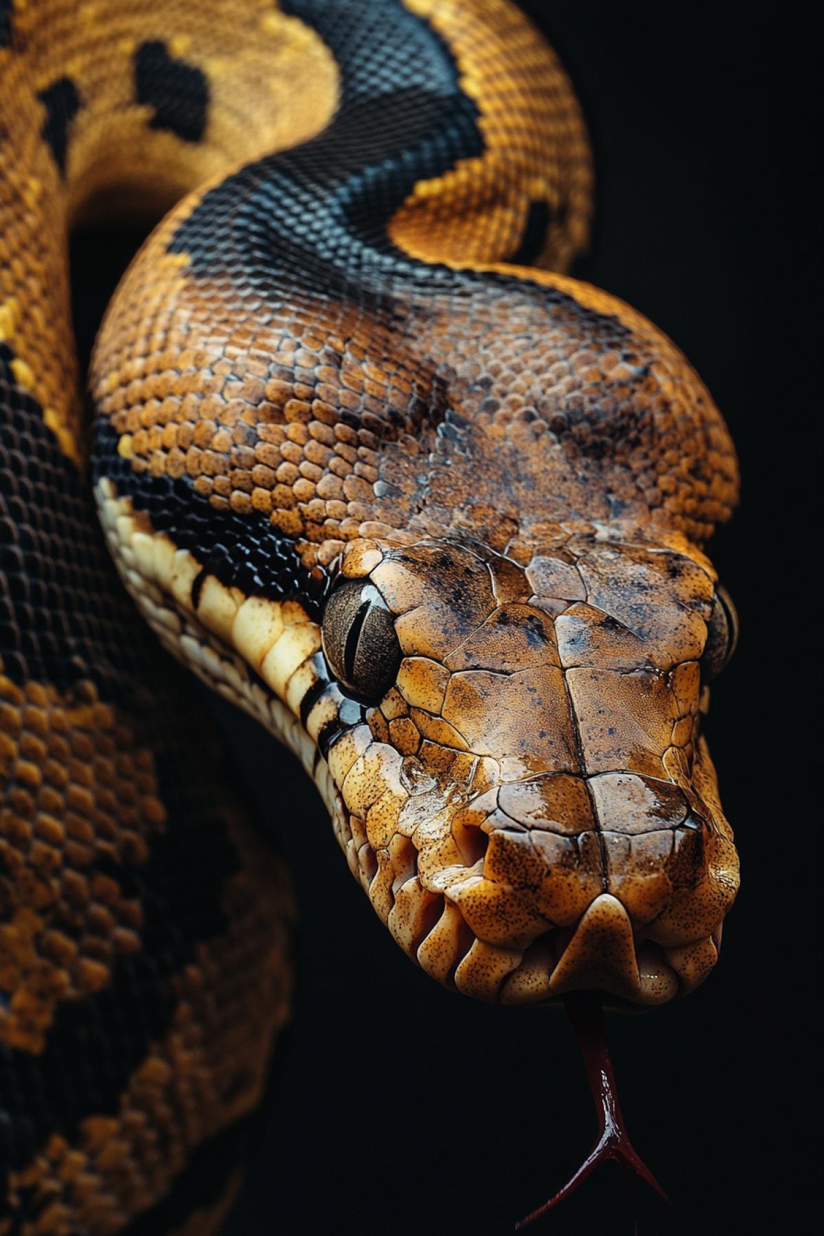 Imagine the moment when nature freezes in anticipation and all the attention is concentrated on the boa constrictor, ready to throw on his victim.