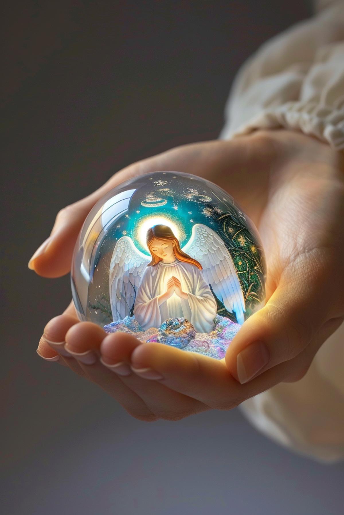 Transparent capsule for the soul of an angel