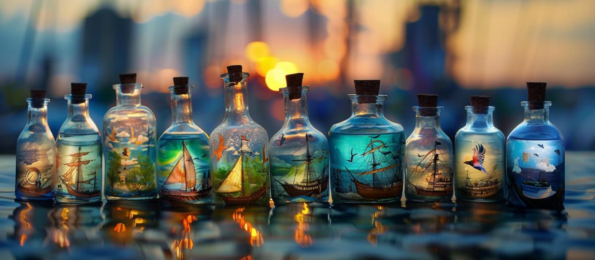 Water in a bottle travelers