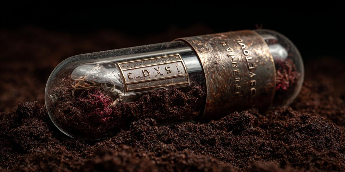 Capsule and in it dirt dog