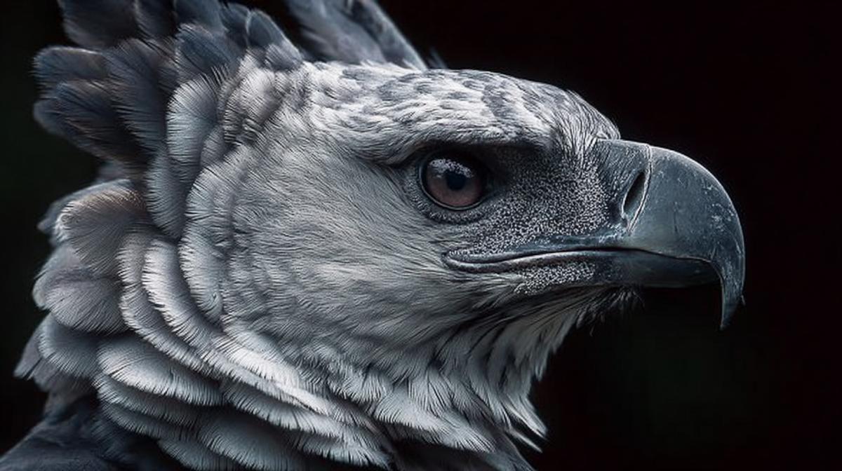 macro photography of a harpy eagle in profile, winner of a photo contest, photo by Nat Geo Wild, National Geographic