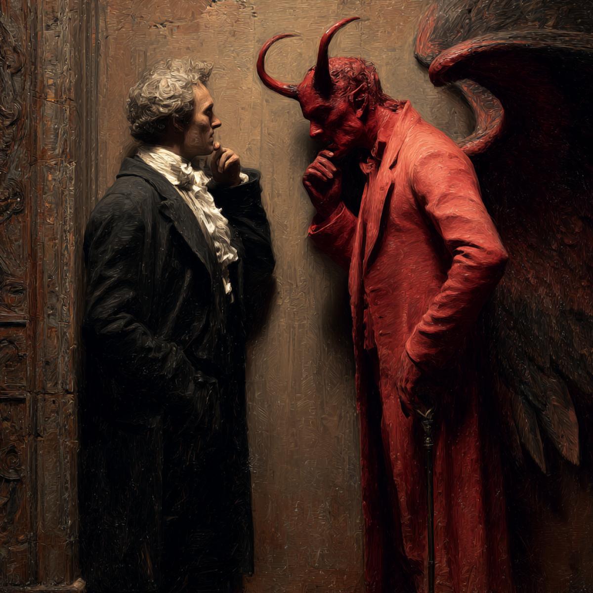 The tense relationship between the angel and the devil