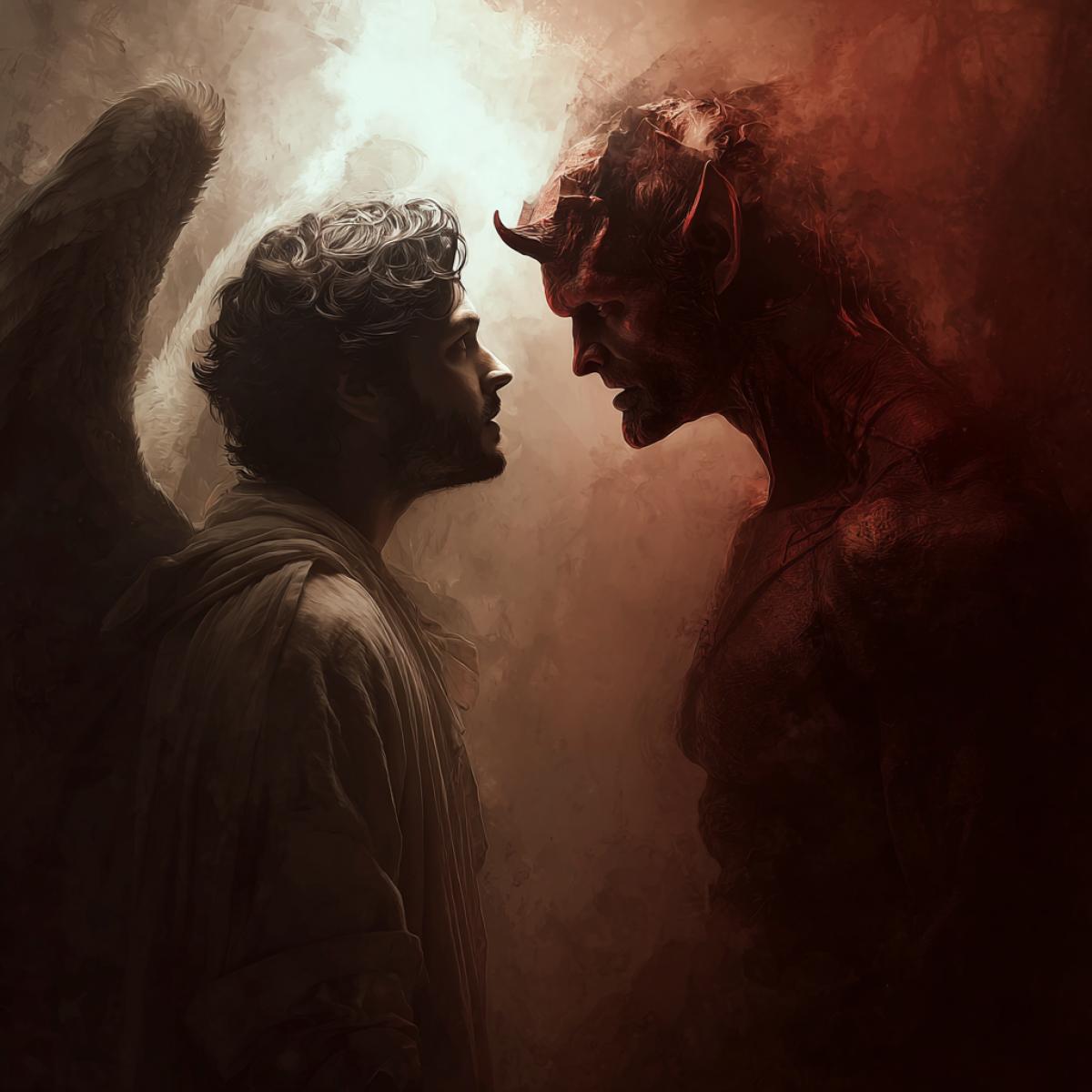 The tense relationship between the angel and the devil
