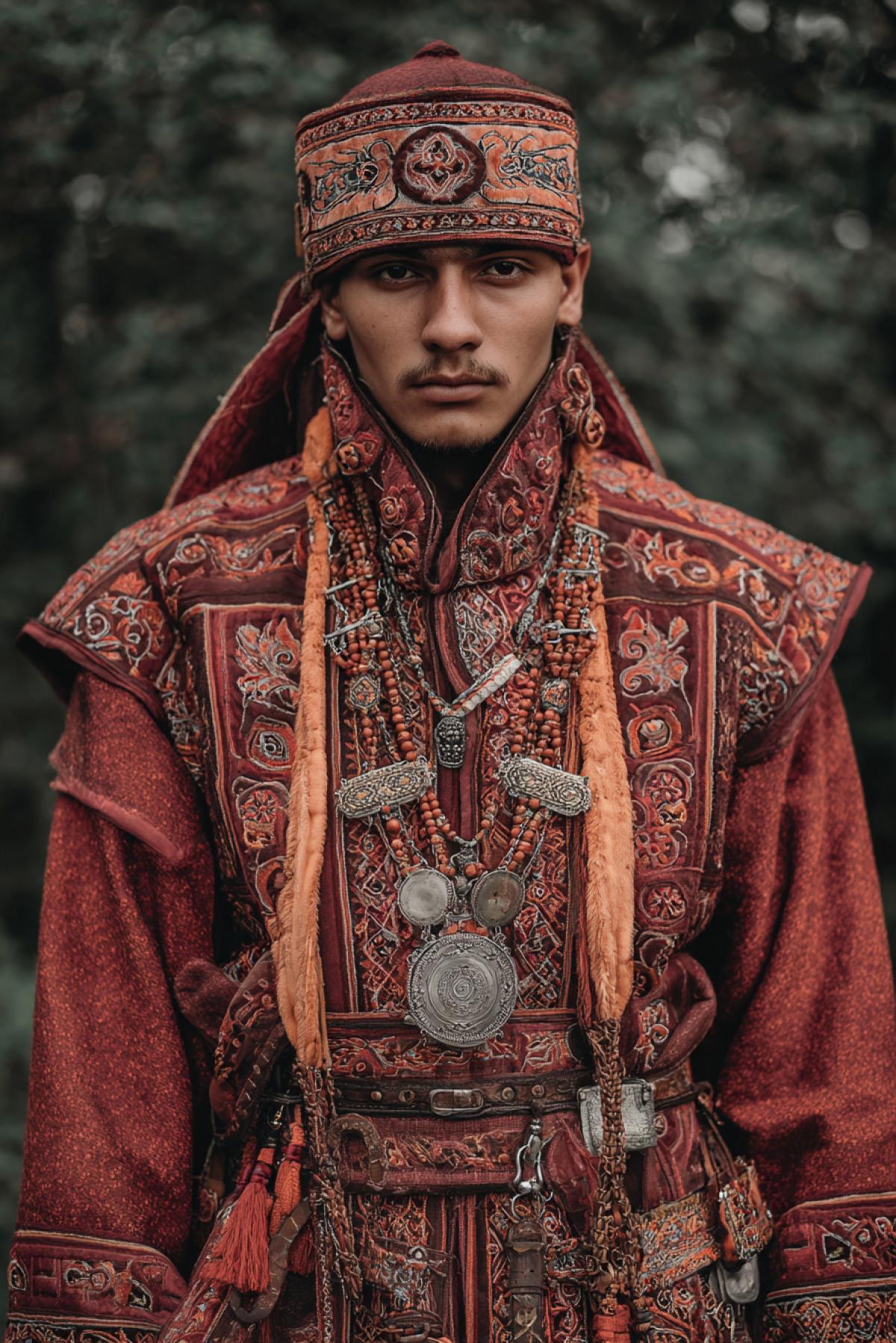 Ethnic northern society in outfits