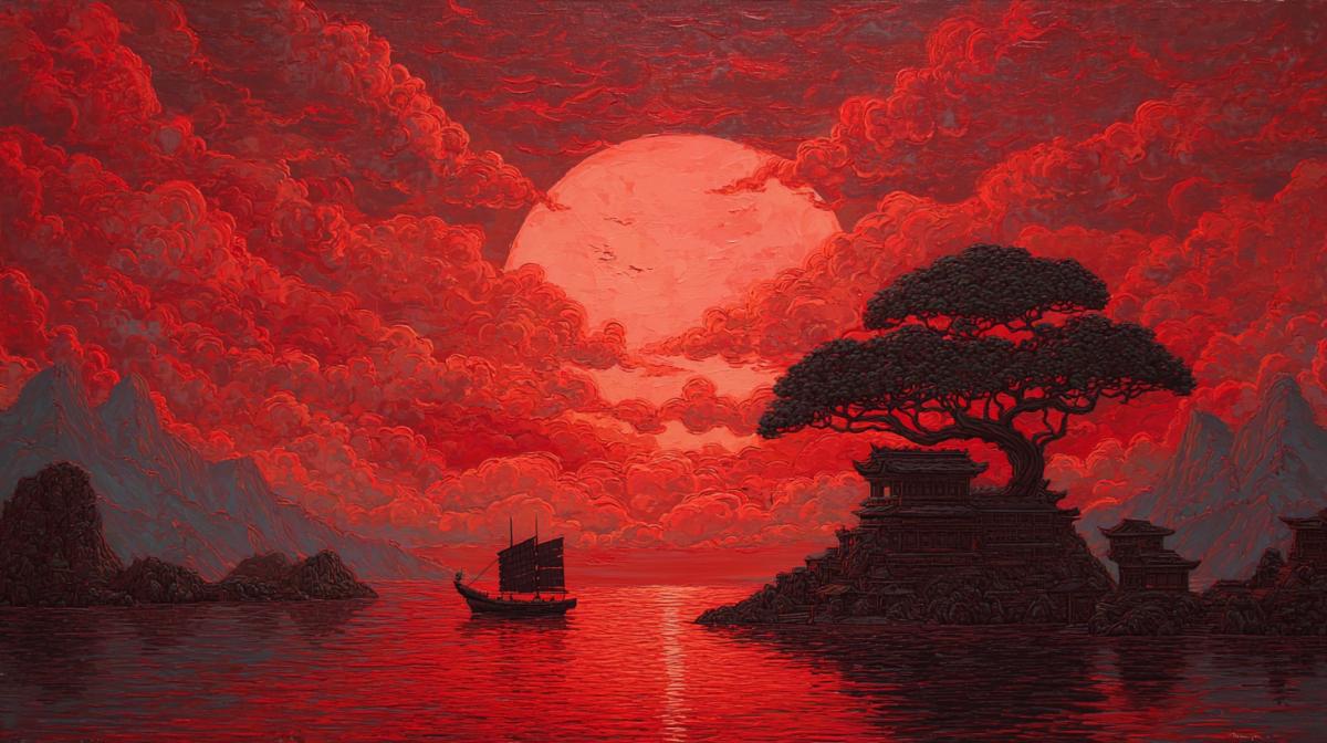Sunset Japanese surrealism