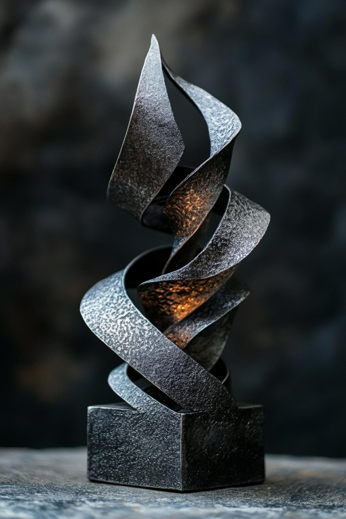Generate images of copyright products created by hand: exquisite a metal product, forged