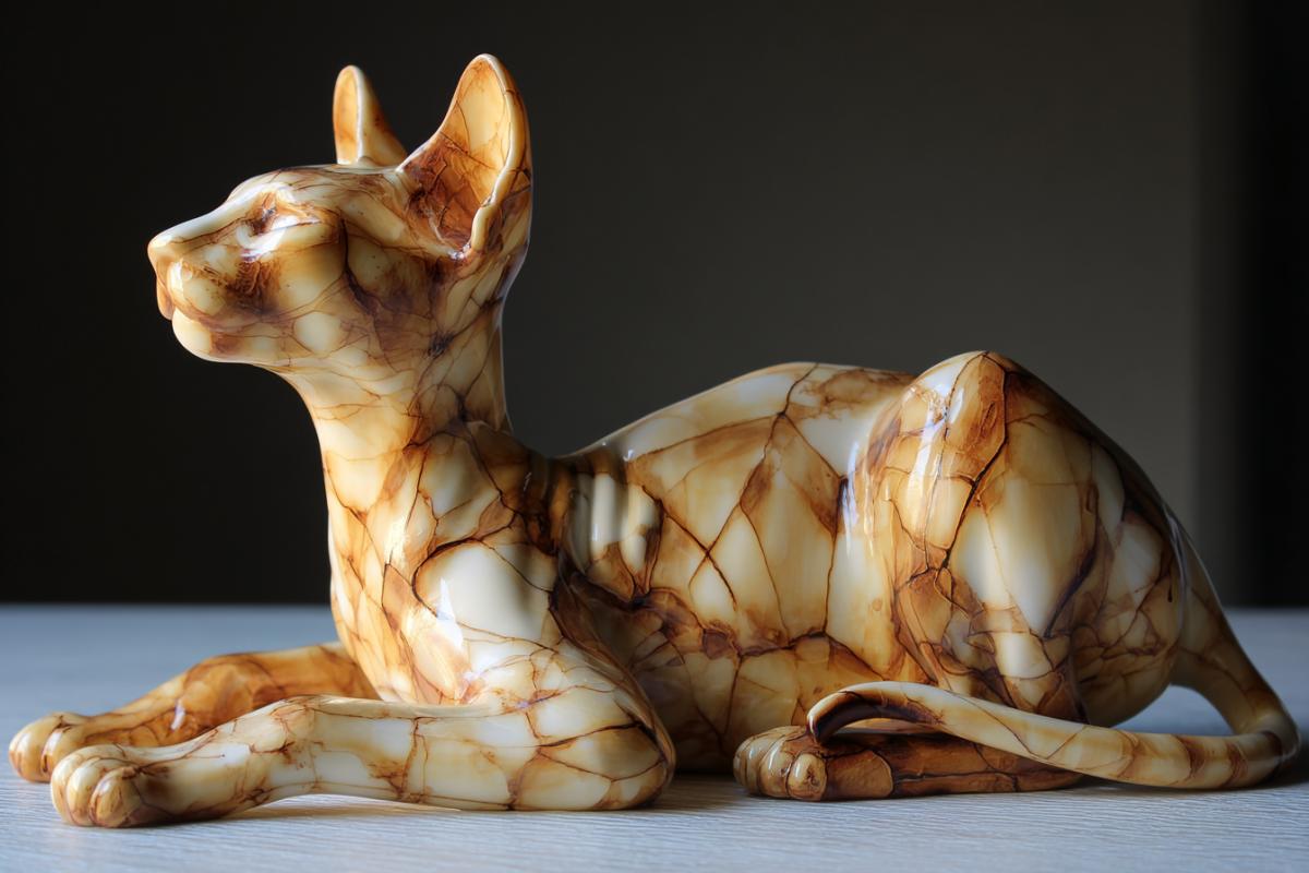 Latex cat, flexibility, soft light, love, rock, skin with flicker