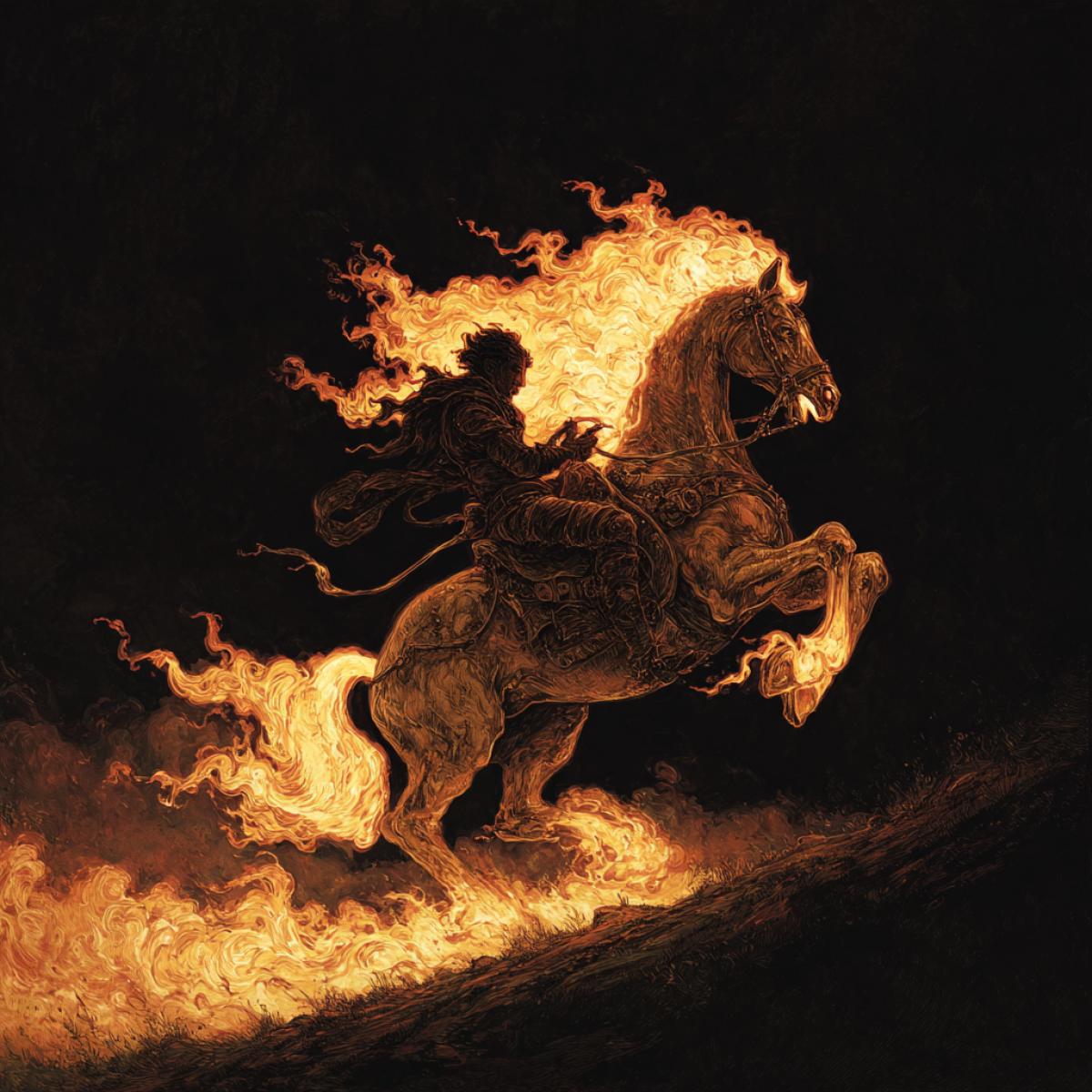 Centaur erupting flame during buckle
