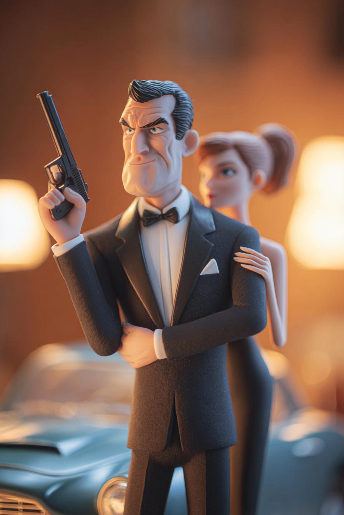 Me Pixar animation about James bond the 007 agent