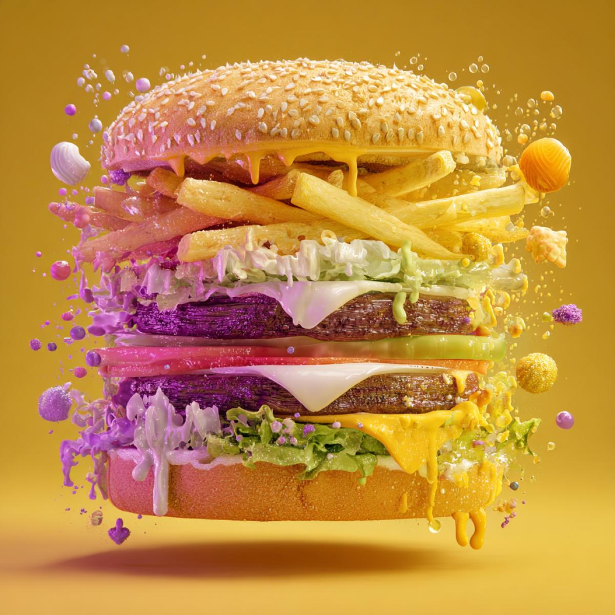 A delicious, colorful, elegant hypoallergenic fast food. Still Stracks from fast food