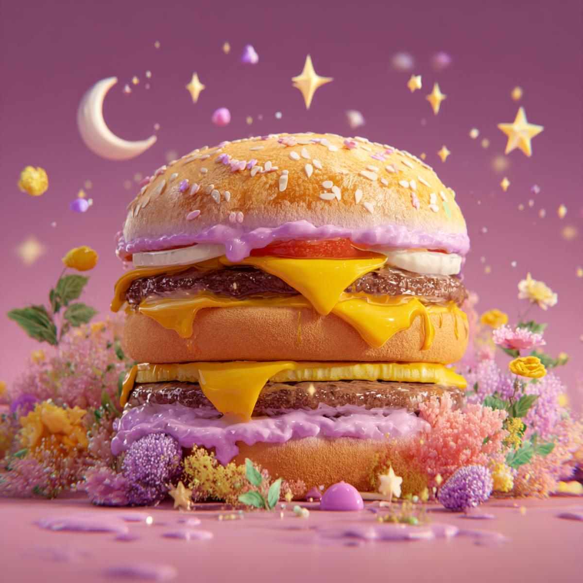 A delicious, colorful, elegant hypoallergenic fast food. Still Stracks from fast food