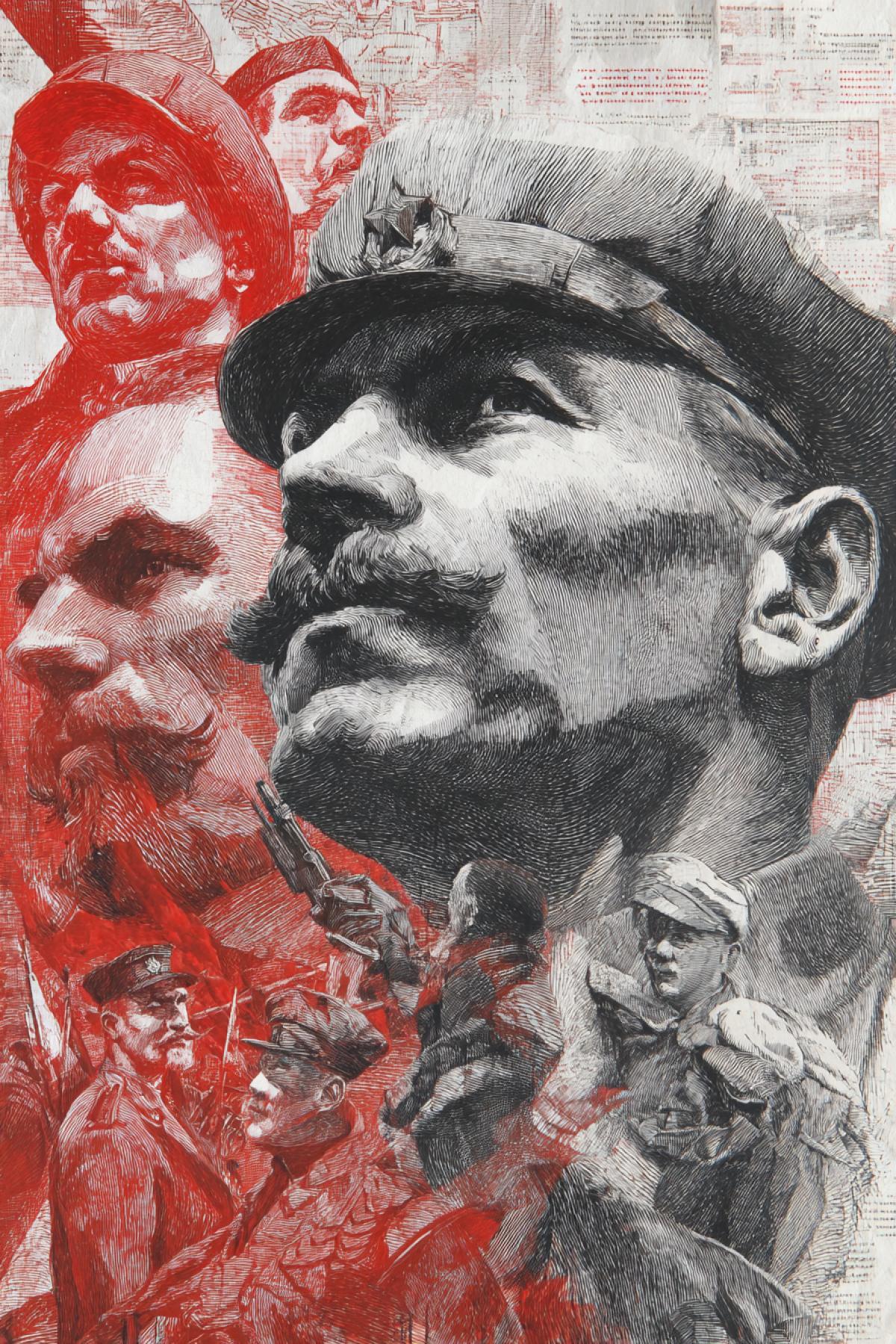 post of the Soviet era. raster method on coated paper