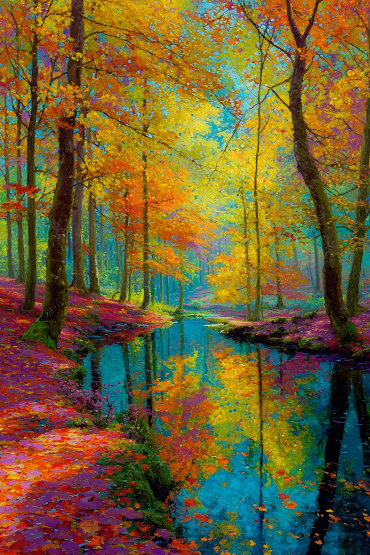 The exhaustive picture of the autumn Complete and Perfect Picture of Golden Summer Crazy Colours of Golden Summer Modern Art