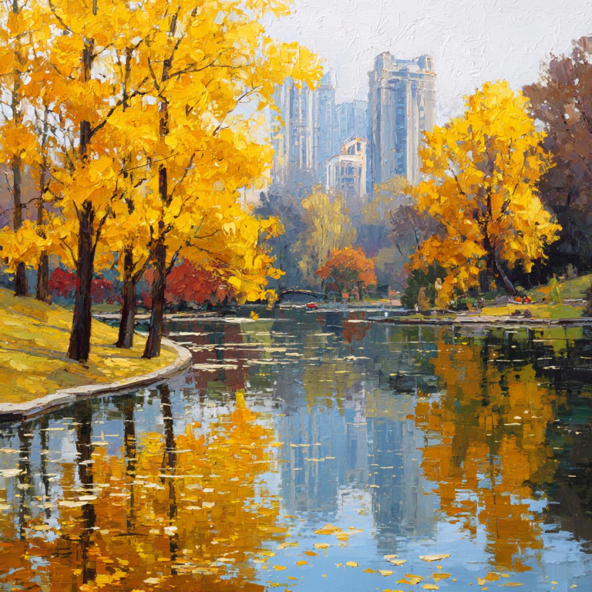 Autumn beauty in the city landscape