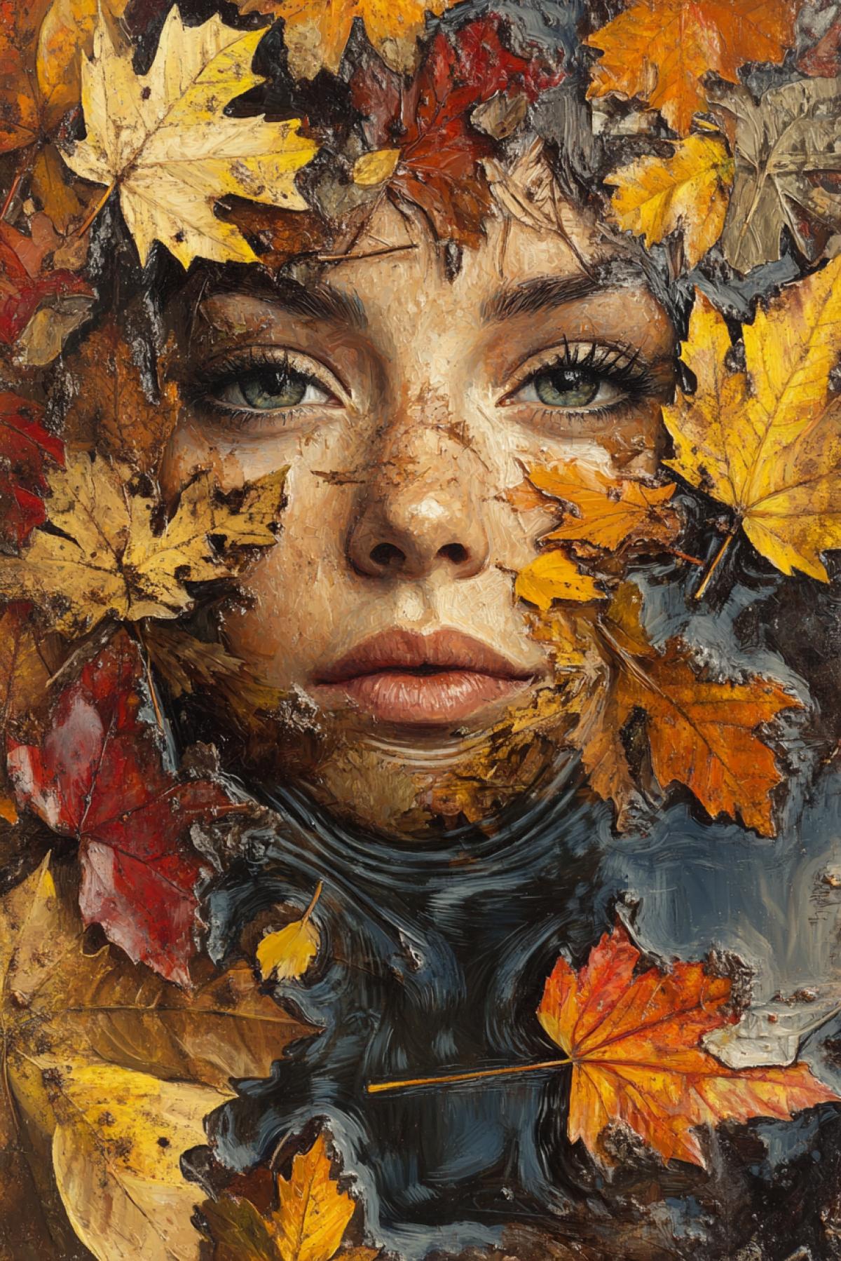 Convey all the beauty and unusual autumn with its colorfulness, reflection in puddles, the joy of autumn in faces