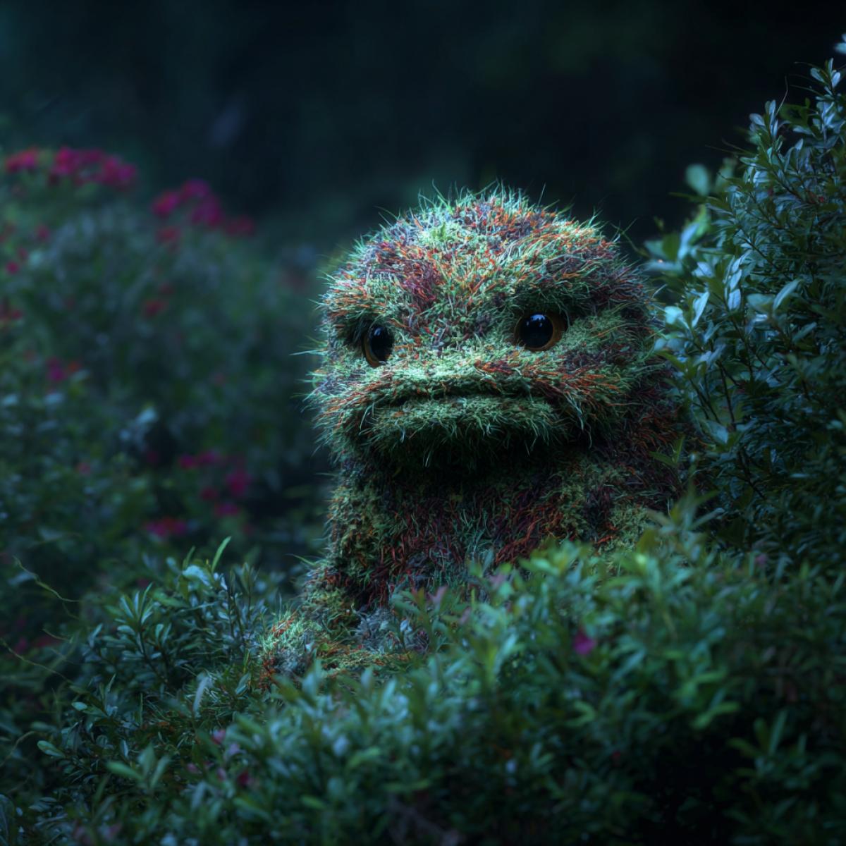 Unprecedented woolly alien animal lurking in the bushes