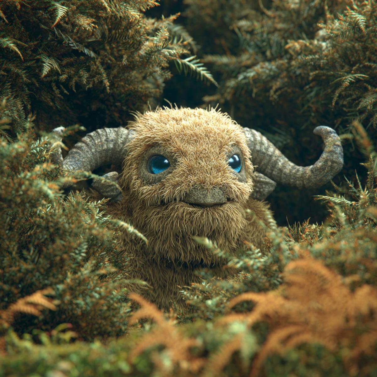 Unprecedented woolly alien animal lurking in the bushes