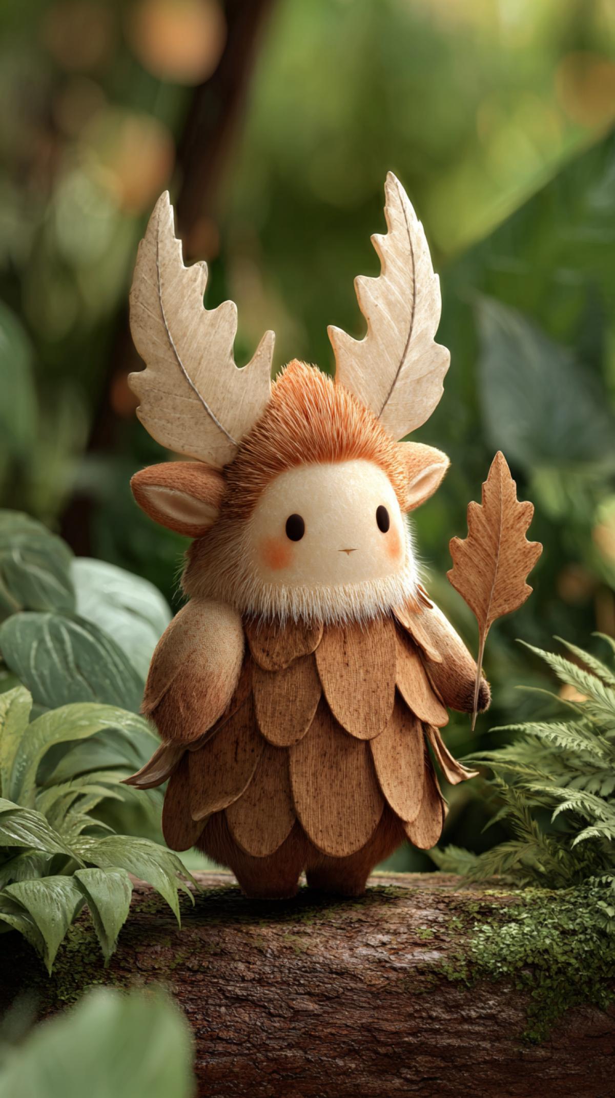 A cute fairy-tale forest creature