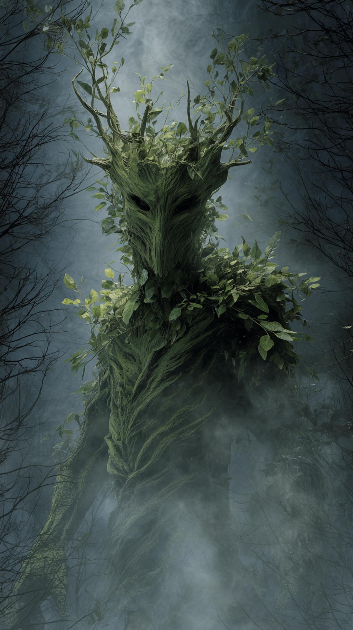 a mysterious forest creature, a horror