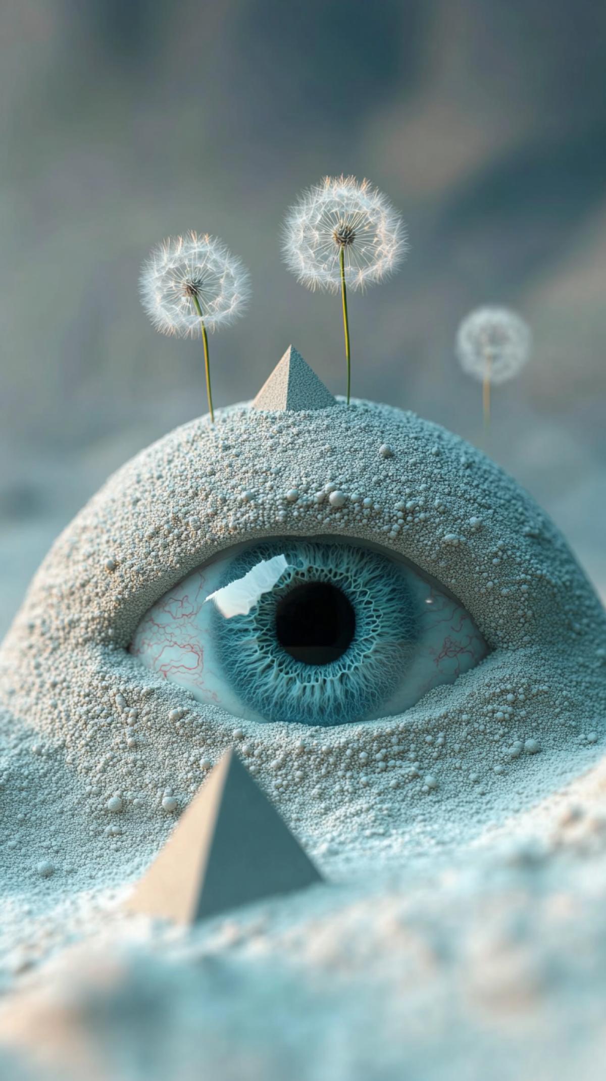 beholders round eye, sand garden intricate abstract fantasy, m4kcripts+cartography+vases+ship+dandelions+pyramids com4k, miracle shape, miniature minimalist design, another life+nature, dzen mood