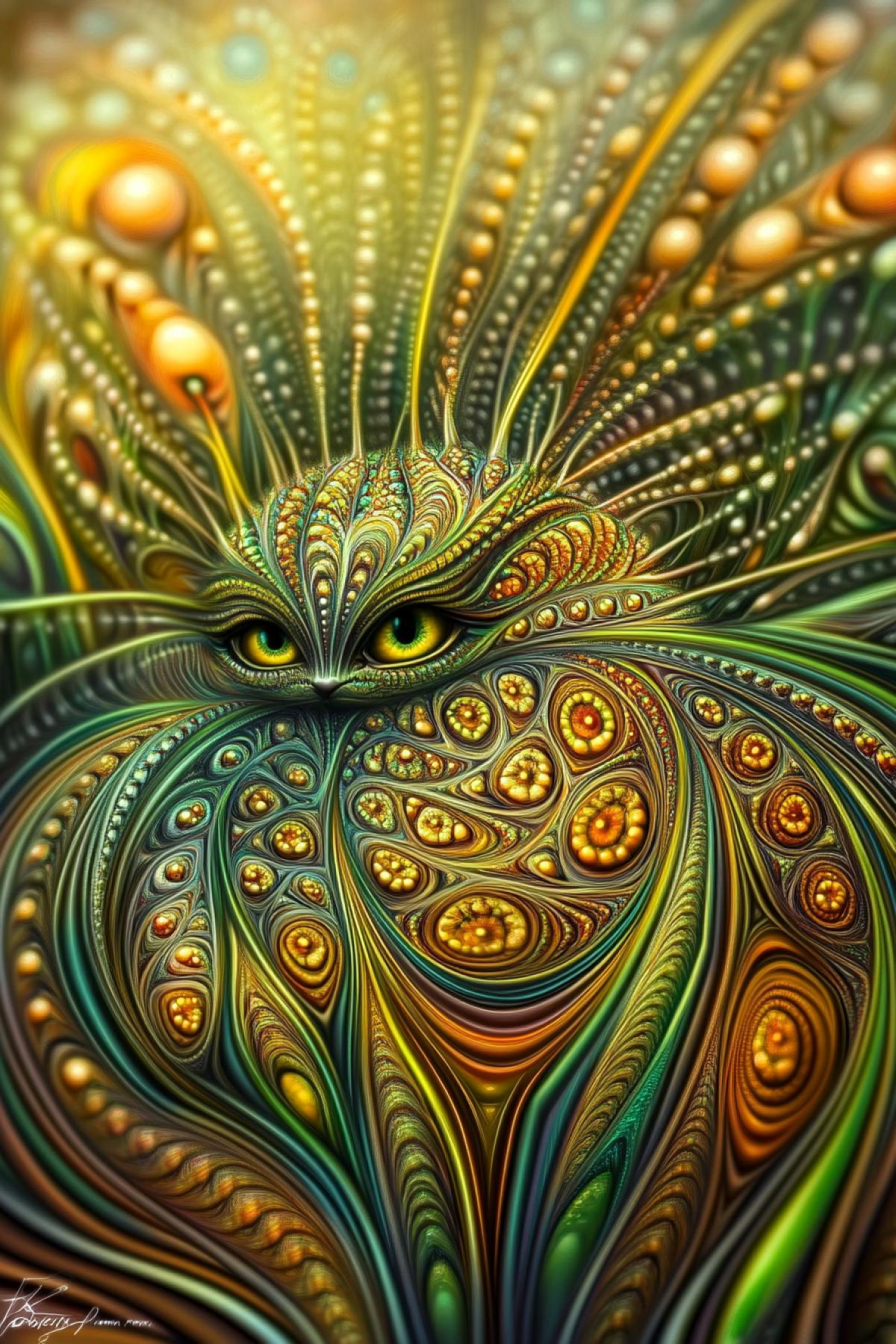 The essence: based on the unknown plant nature of a completely non-existent animal in the unusualness of perception. A big fluffy cutie, smiling, with eyes of a fruity transition of cosmic essence into the approach of a charismatic dispersion field. Funny creepy photo
