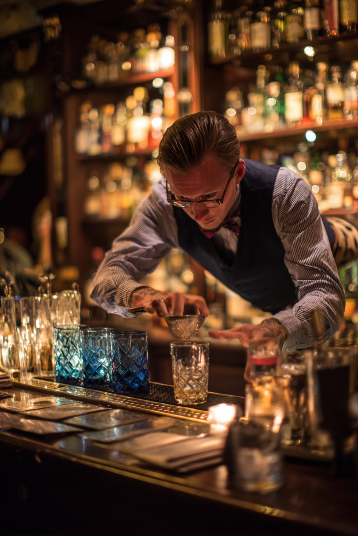 The bartender at the persistent judges and extends the somersaults with cocktails