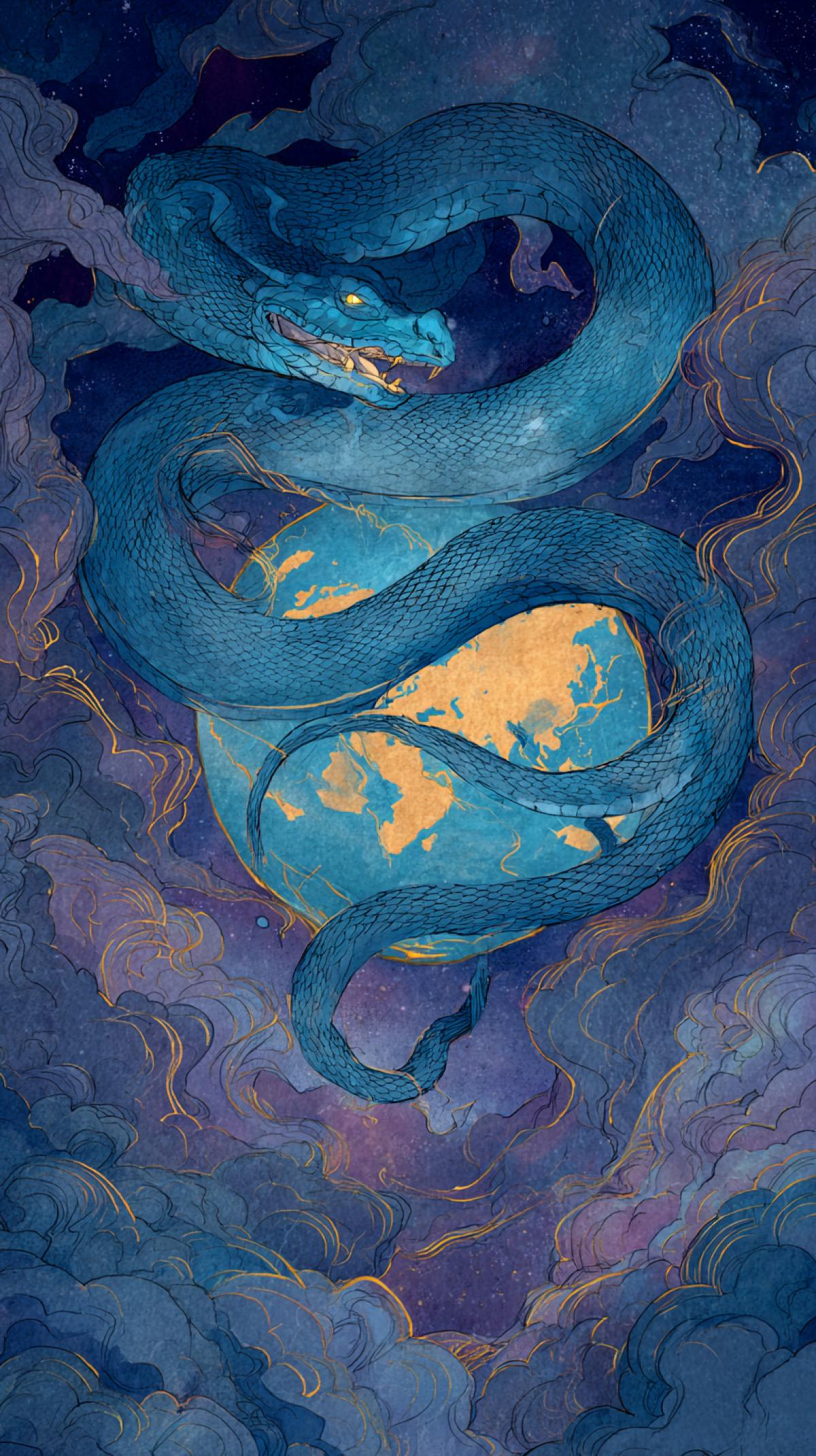 big star ghost snake devouring the earth