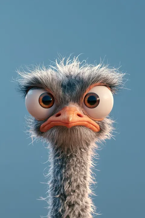 cartoon animal funny 3d portrait with Golden Ratio composition (φ 1.618), visual hierarchy optimized for instant attent…