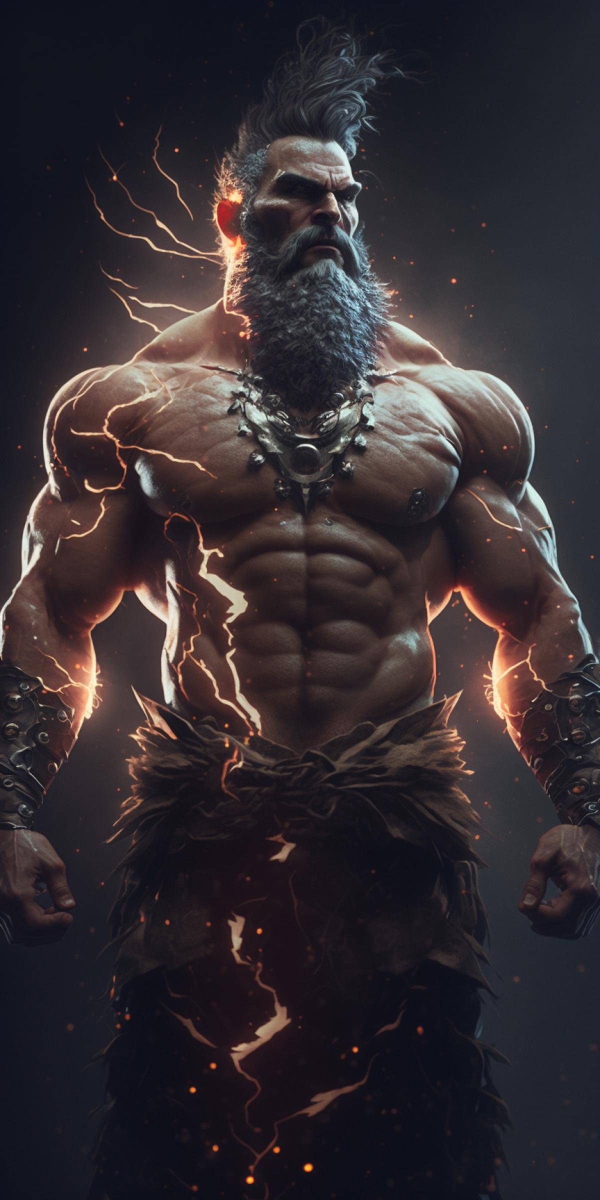god of power full-body, high octane, epic, hyper detailed, ultra detailed, hyper realistic, epic, unreal engine, cinematic, 8k, hd, photorealistic, close shot, ultra sharpness