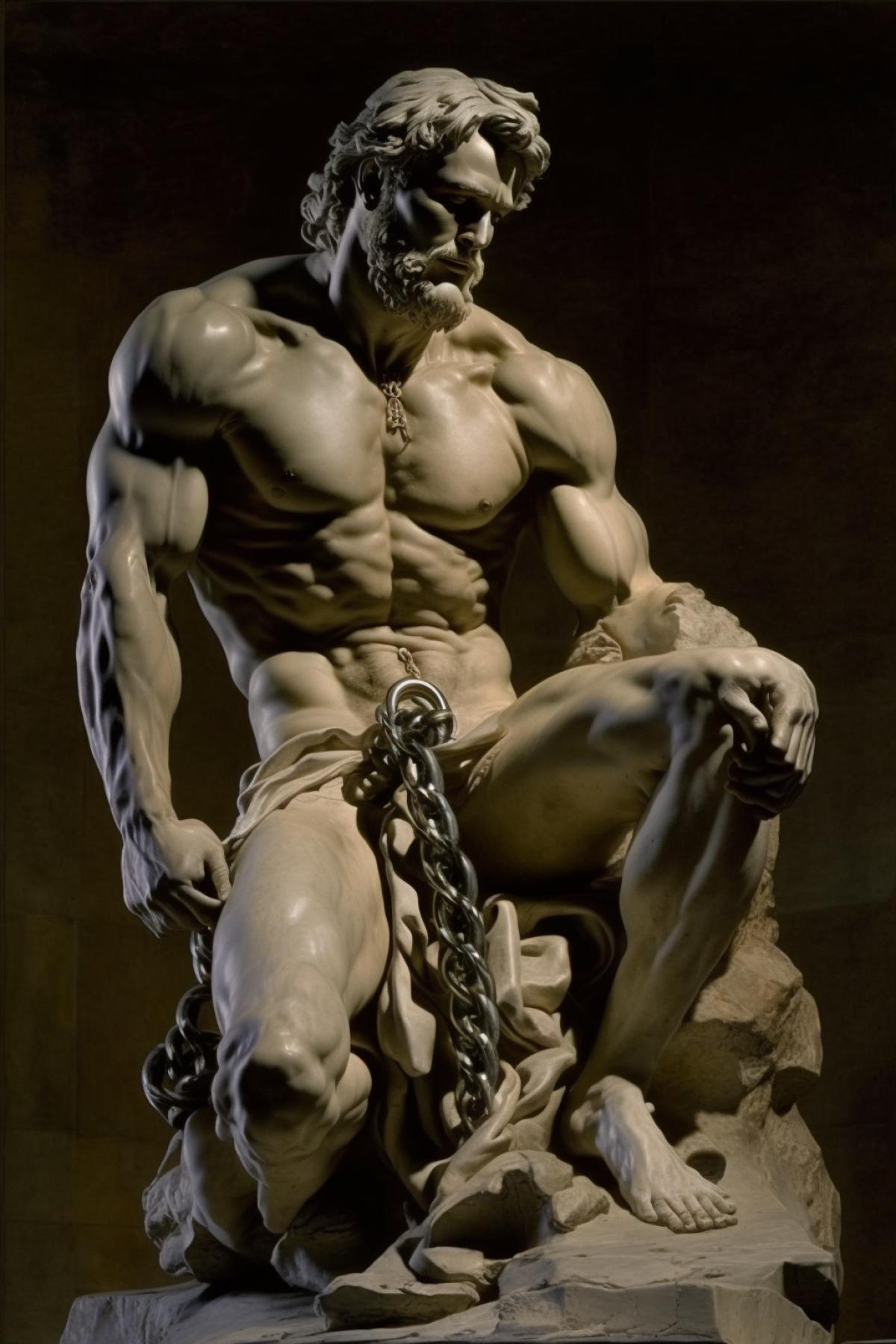 Prometheus chained to the rock