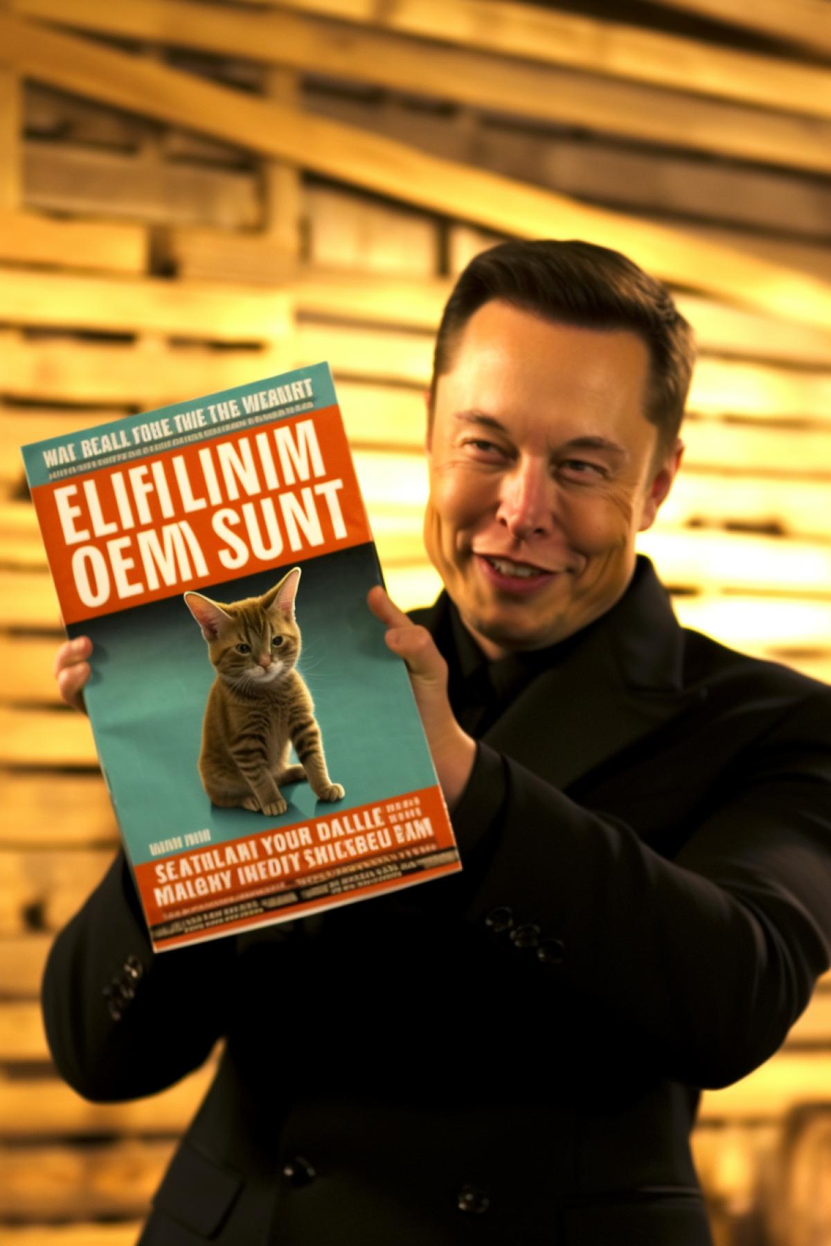 Elon Musk feeds dirty man kittens, newspaper article