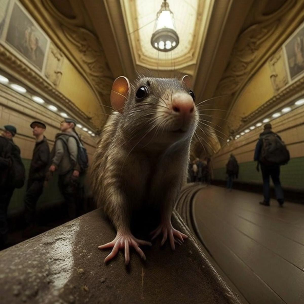 Huge rats live in the Moscow metro