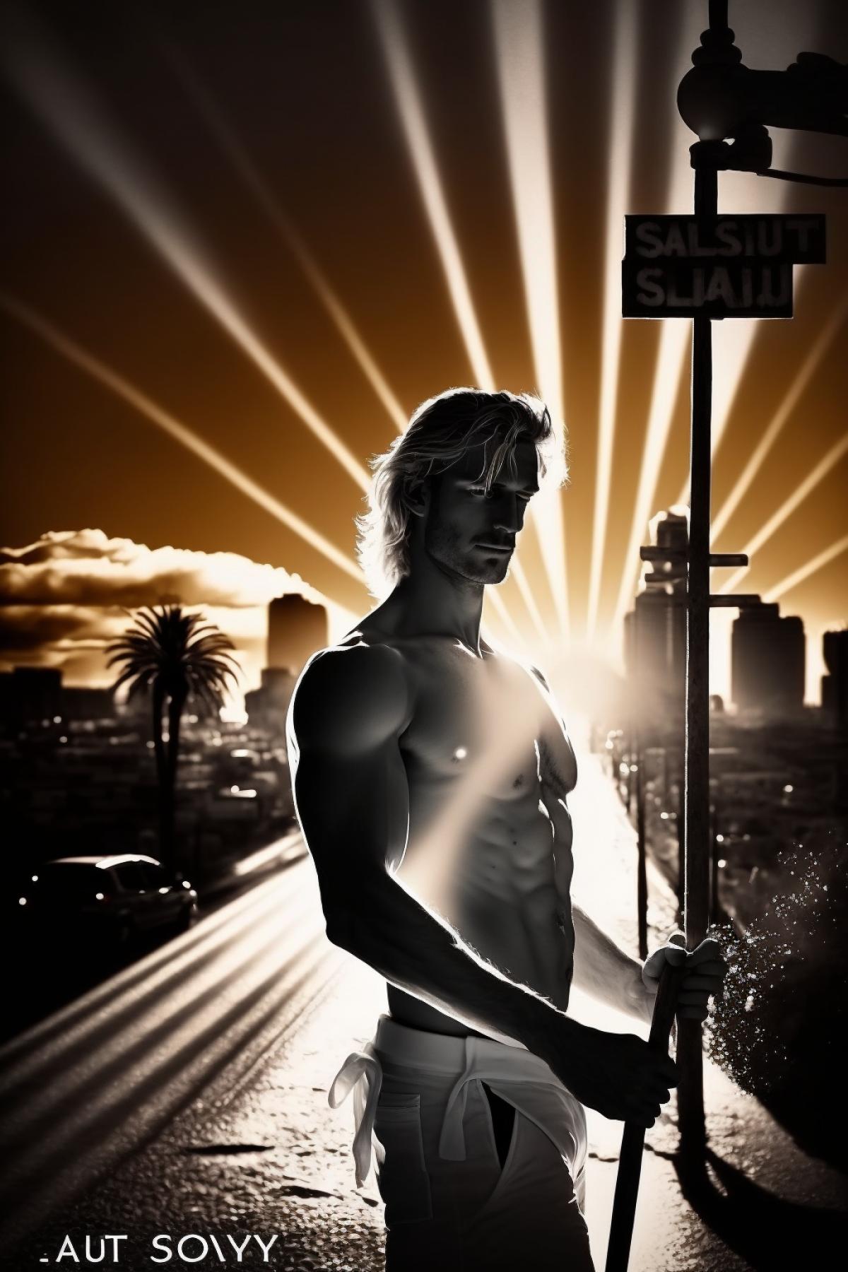 Photo made in the style of the movie Sin City
