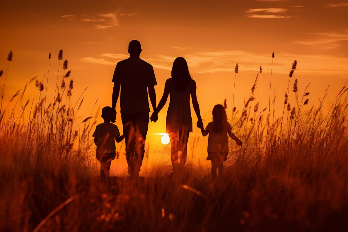 family, happiness, joy, summer, protection, serenity