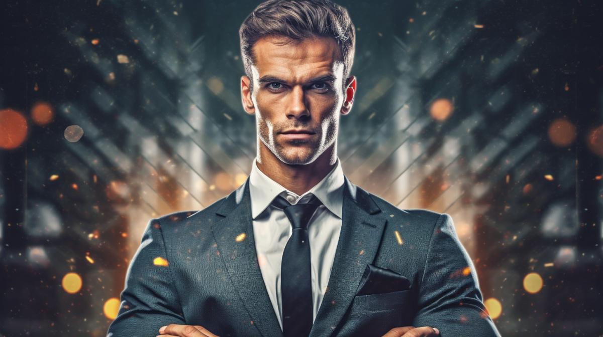 IT businessman, sportsman, handsome man